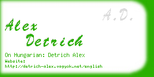 alex detrich business card